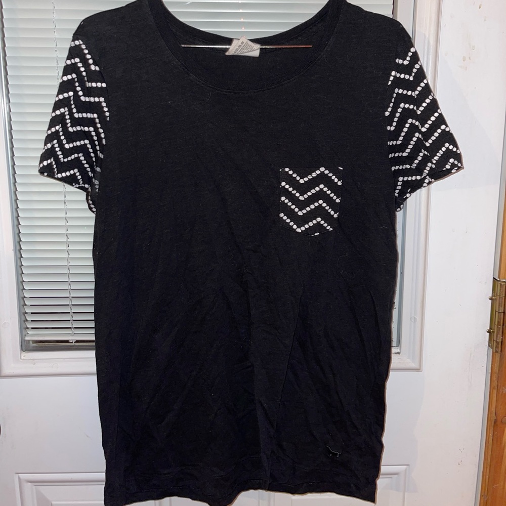 Medium PINK short sleeve shirt- worn and old-